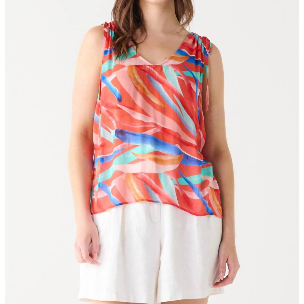 NEW DEX CLOTHING tropical tank top in sunset